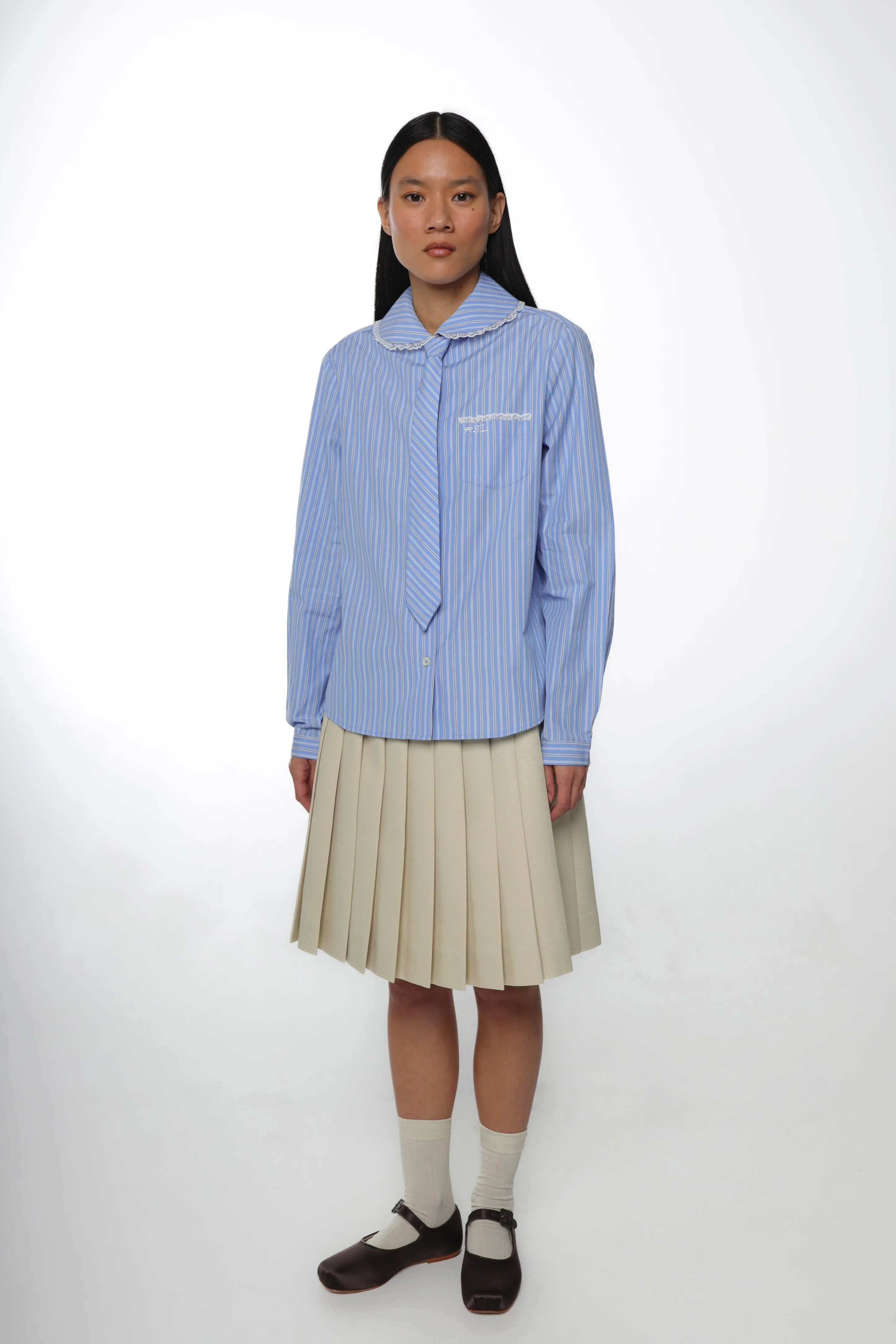 CARDIFF SHIRT IN LIGHT BLUE STRIPE