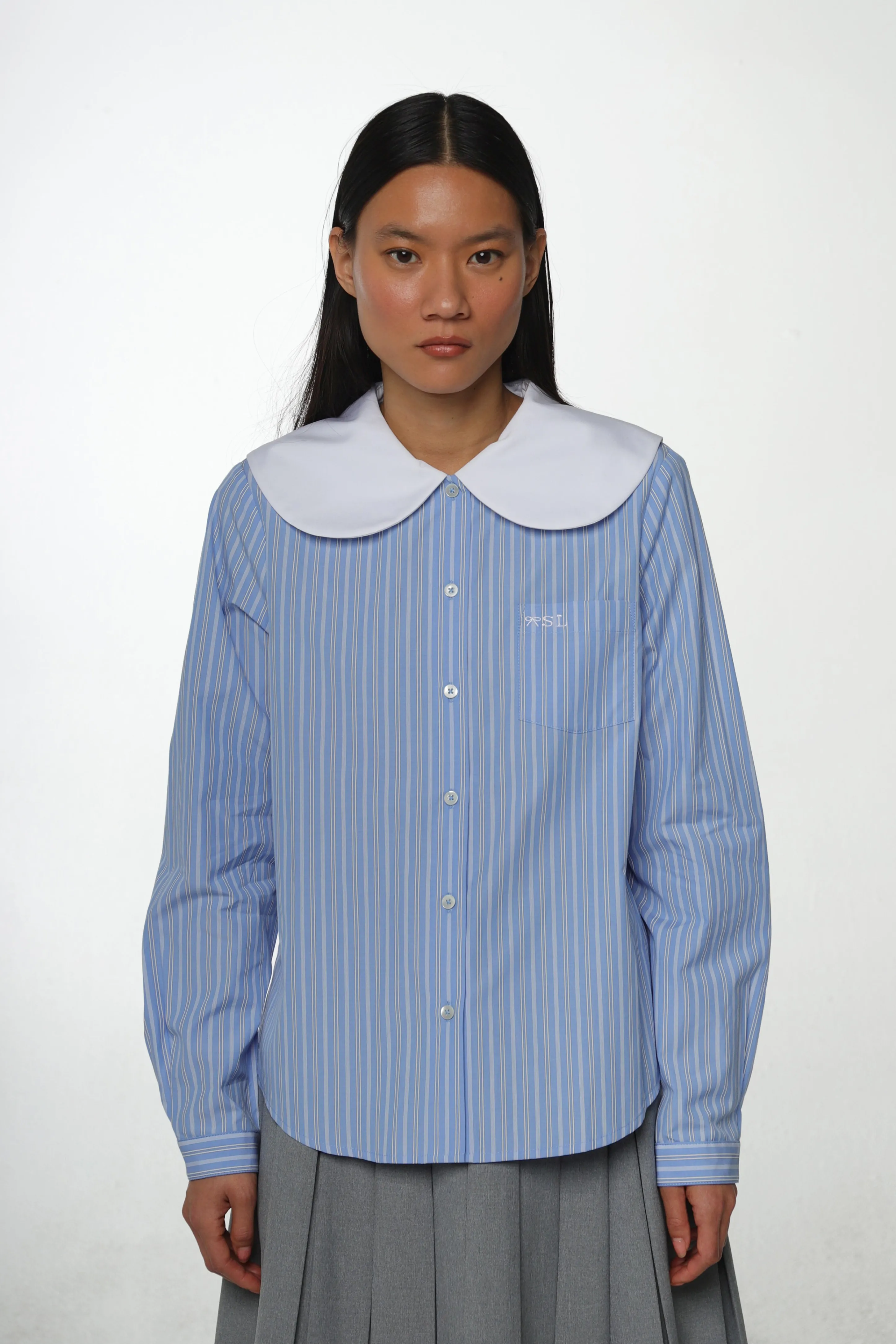 LUTON SHIRT IN LIGHT BLUE STRIPE