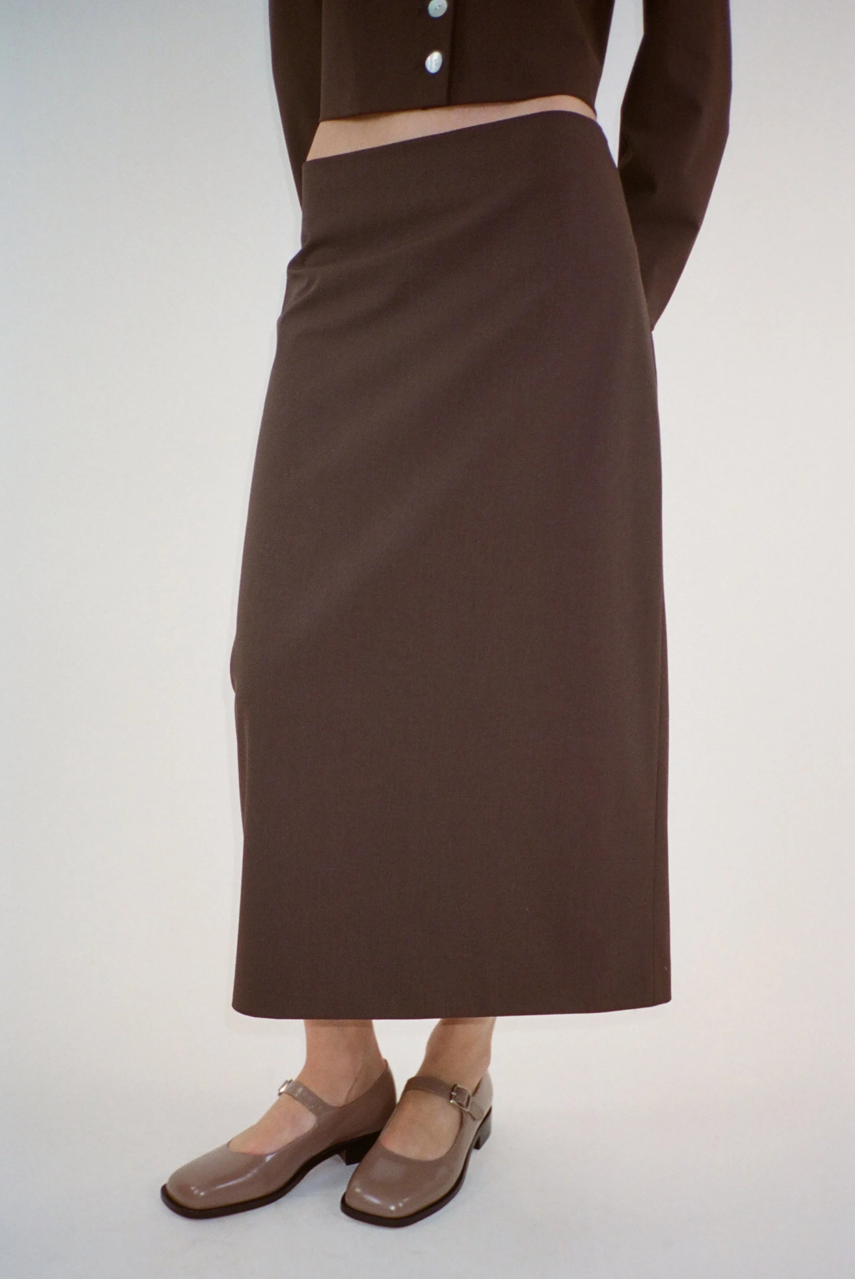 TOES SKIRT IN BROWN