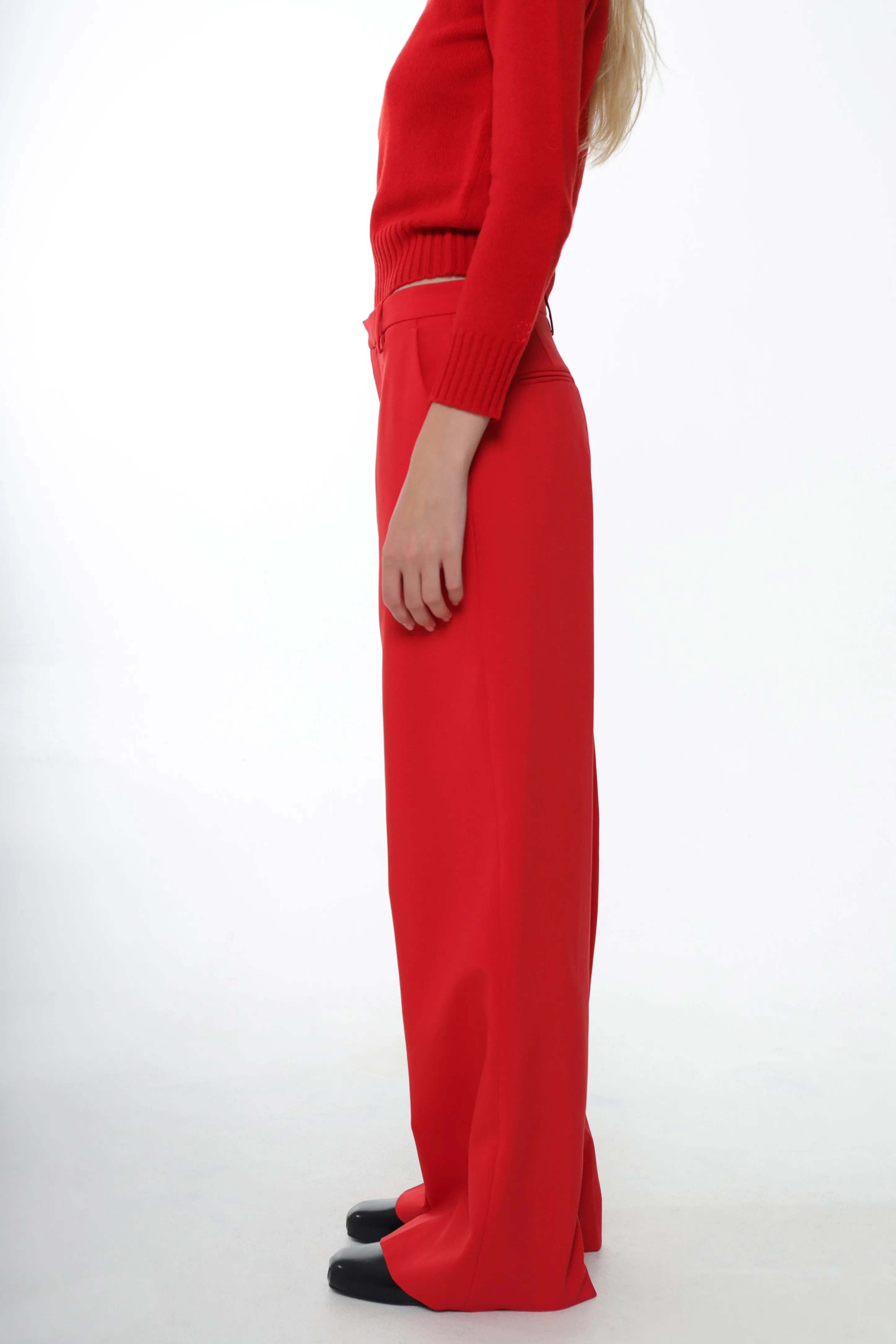 GLASS PANT IN RED