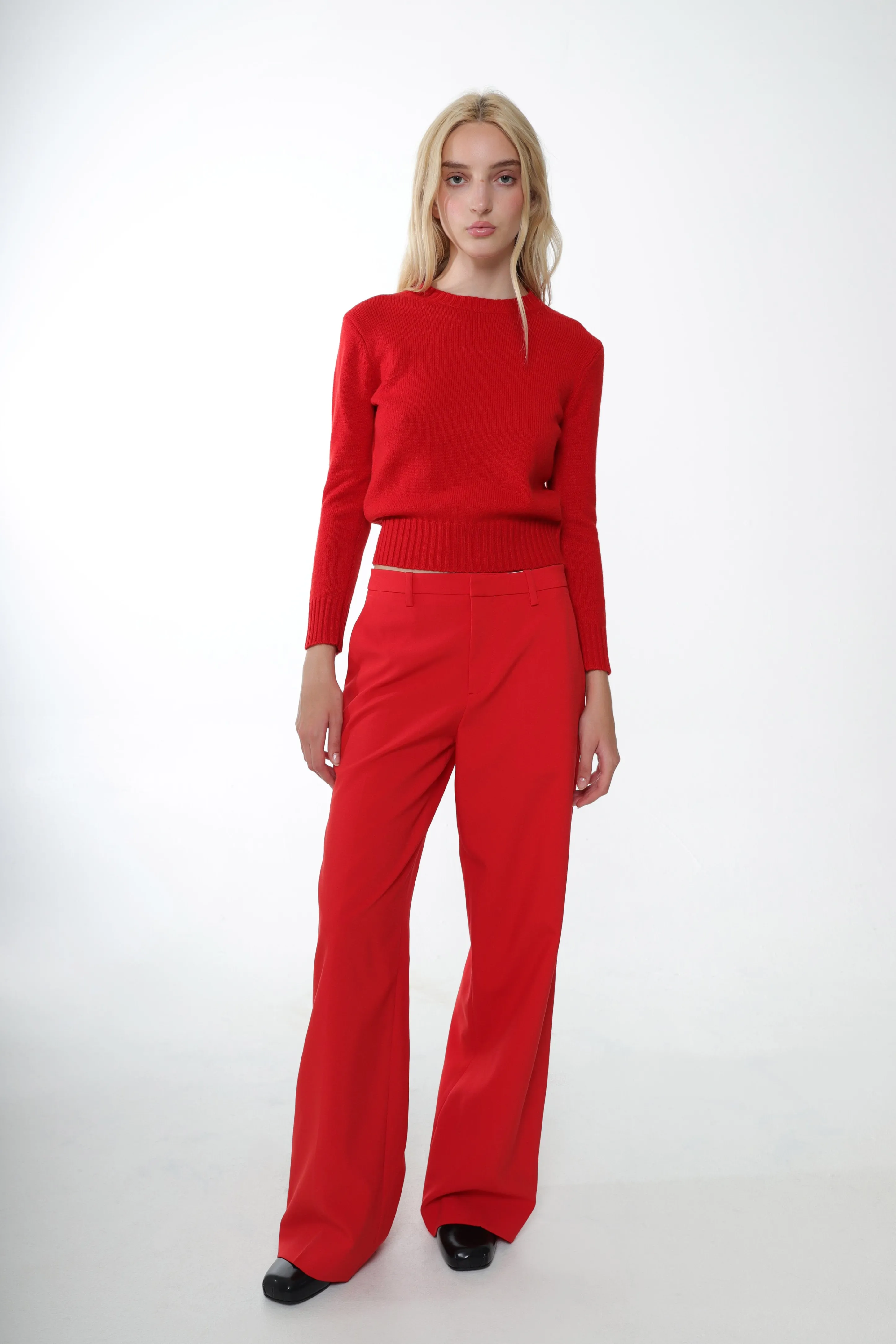 GLASS PANT IN RED