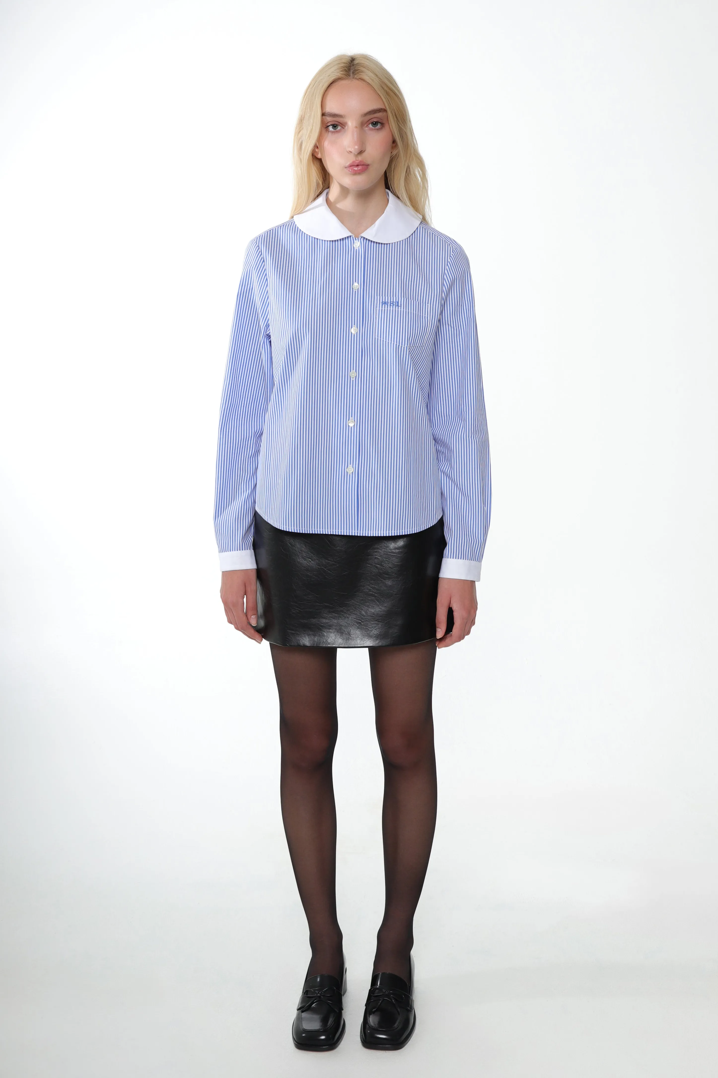 WILBUR TOP IN BLUE STRIPE