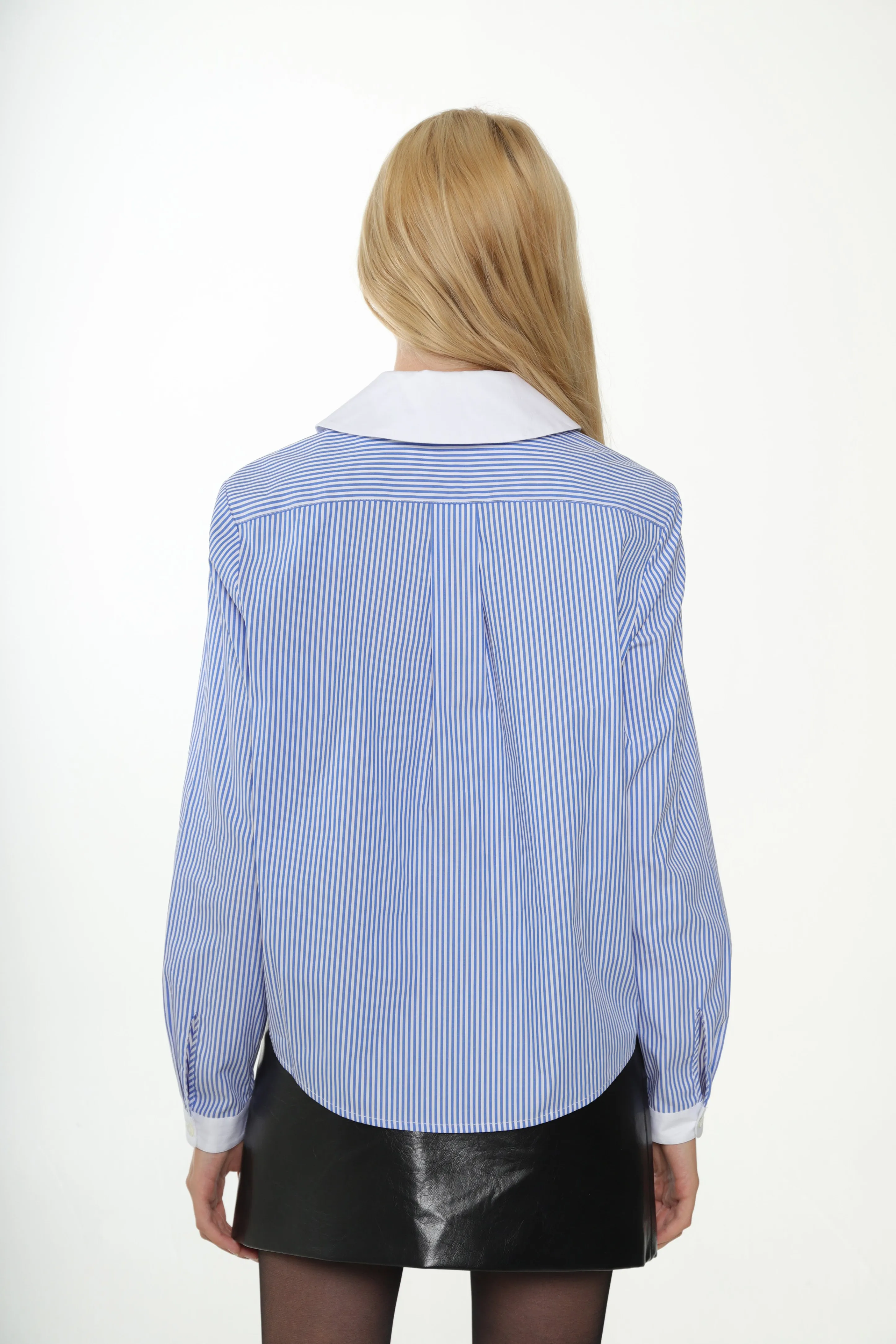 WILBUR TOP IN BLUE STRIPE