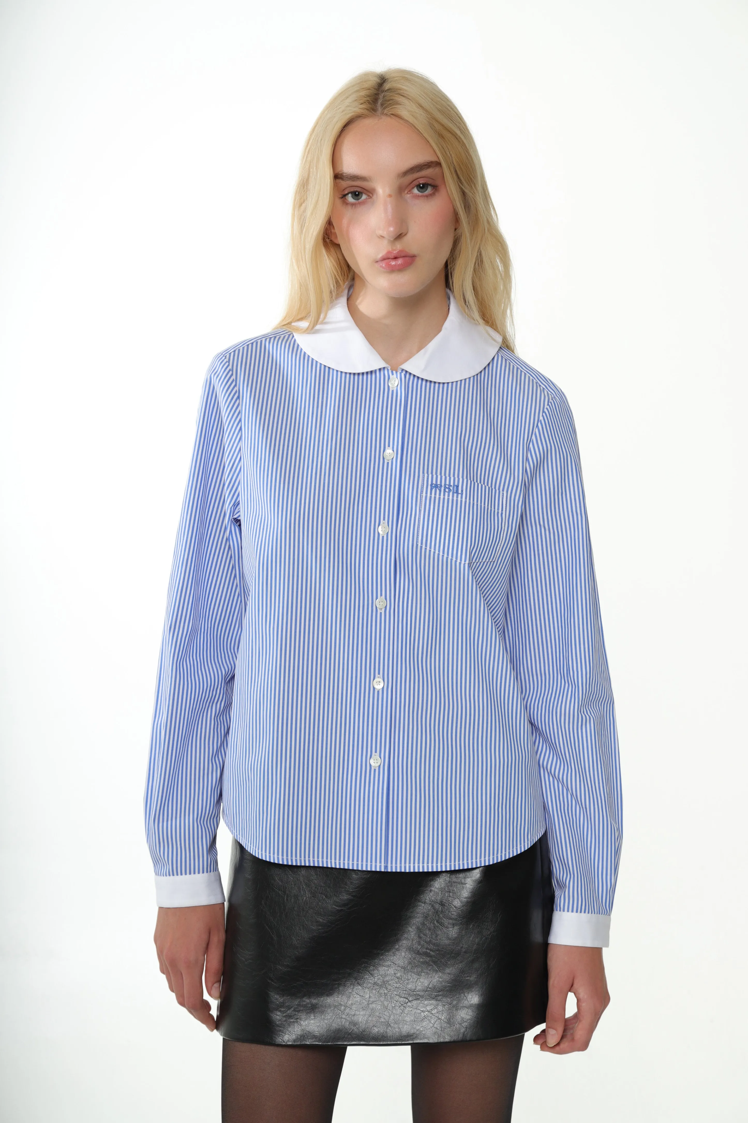 WILBUR TOP IN BLUE STRIPE