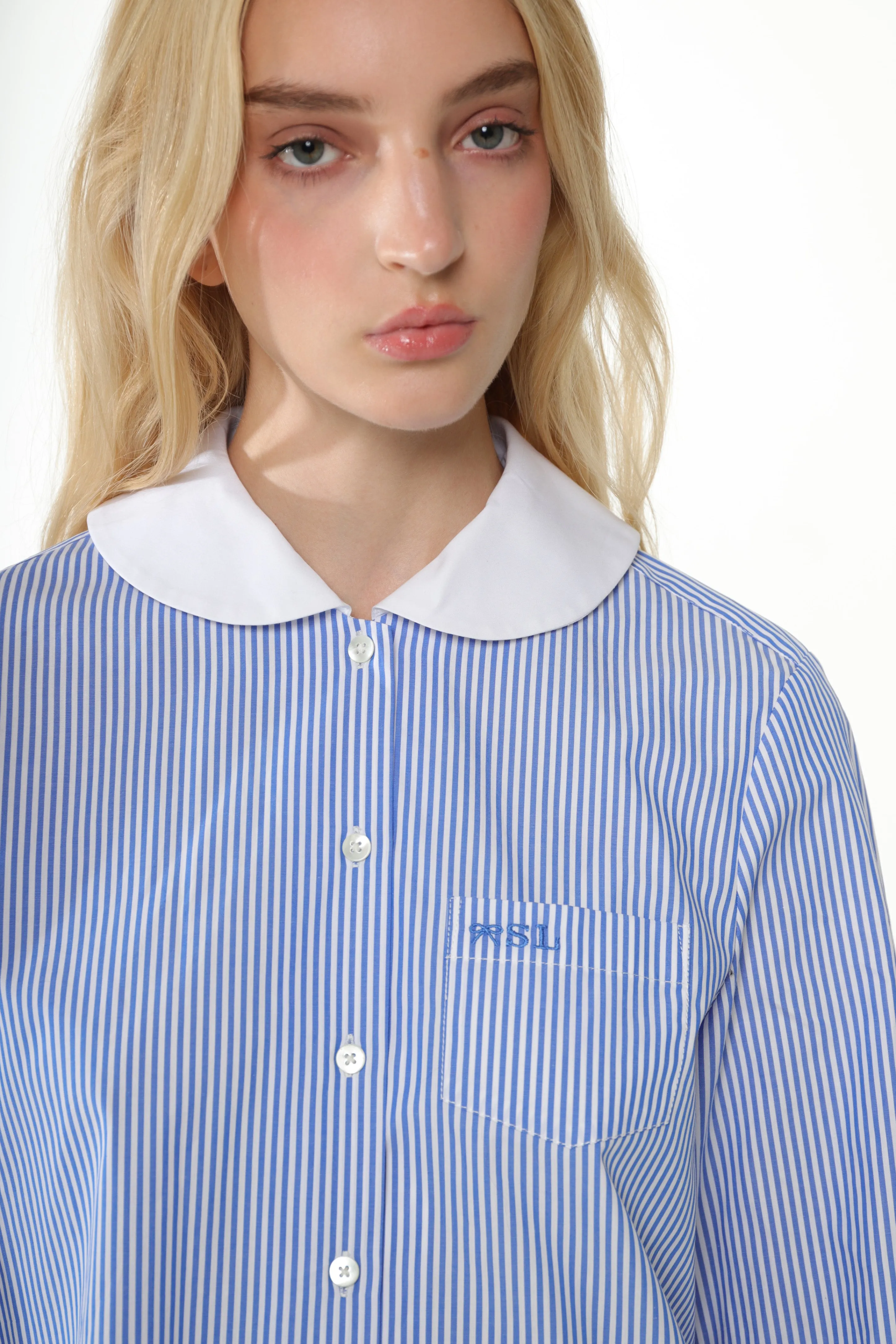 WILBUR TOP IN BLUE STRIPE