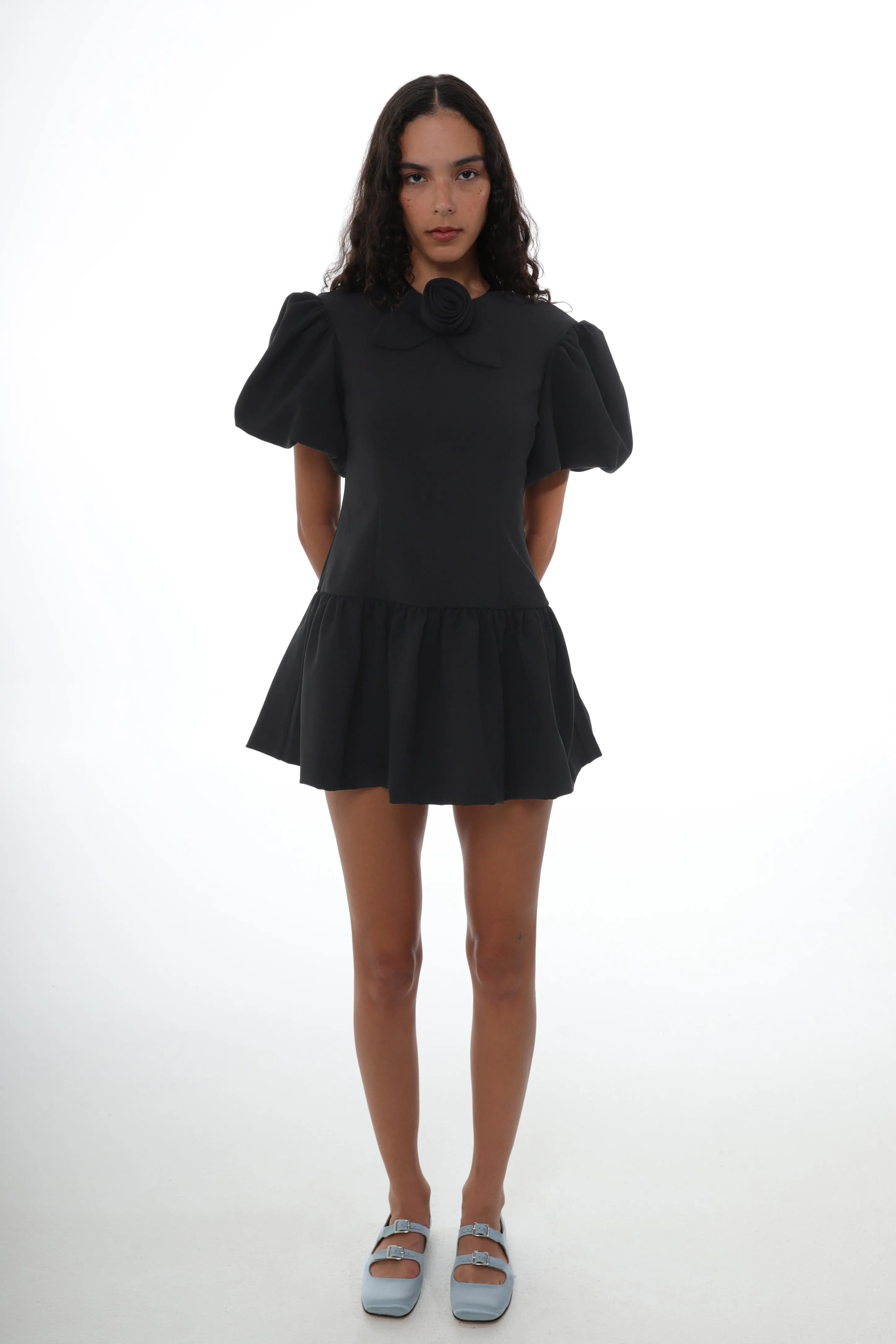 PEAS DRESS IN BLACK