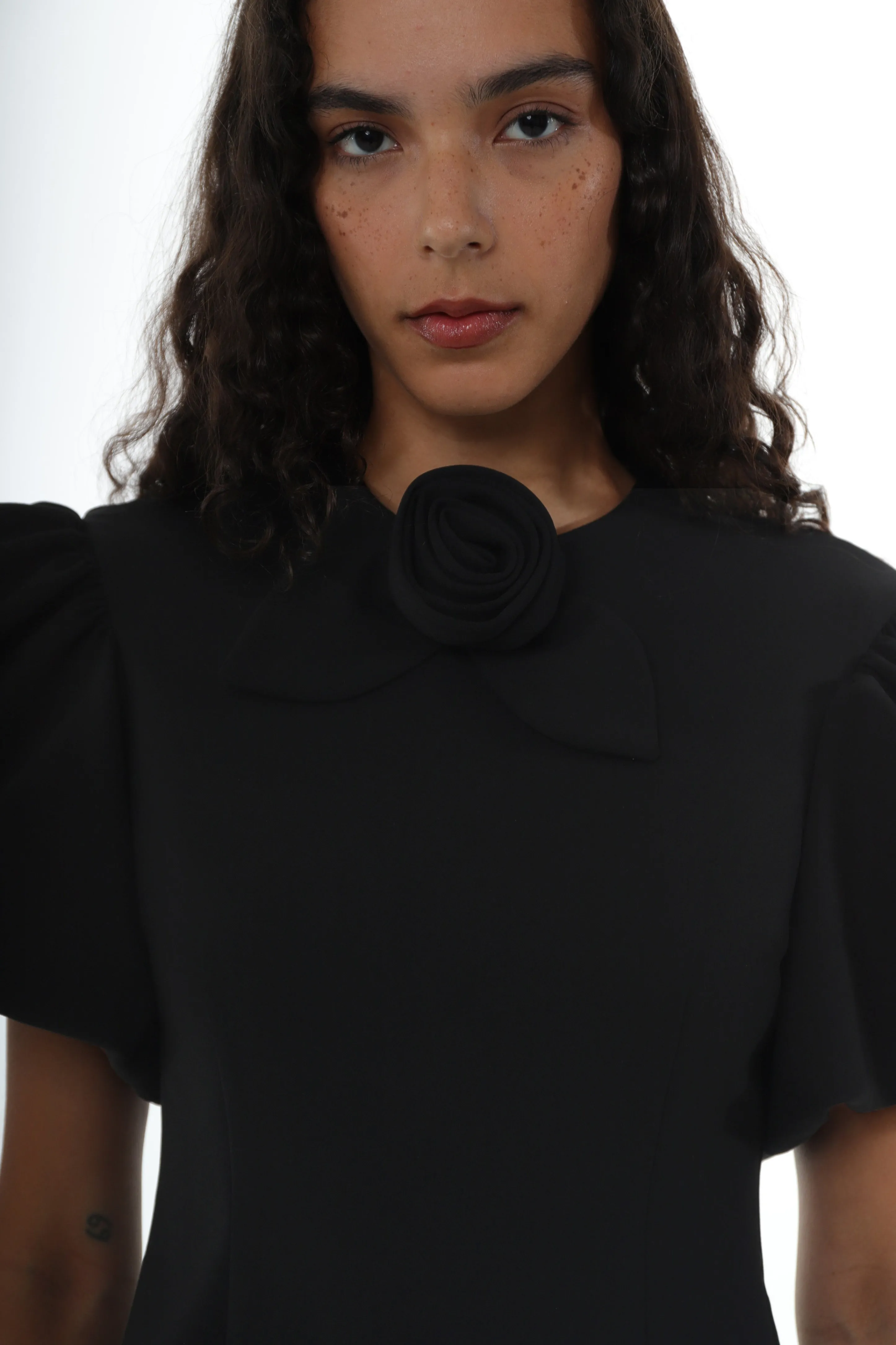 PEAS DRESS IN BLACK