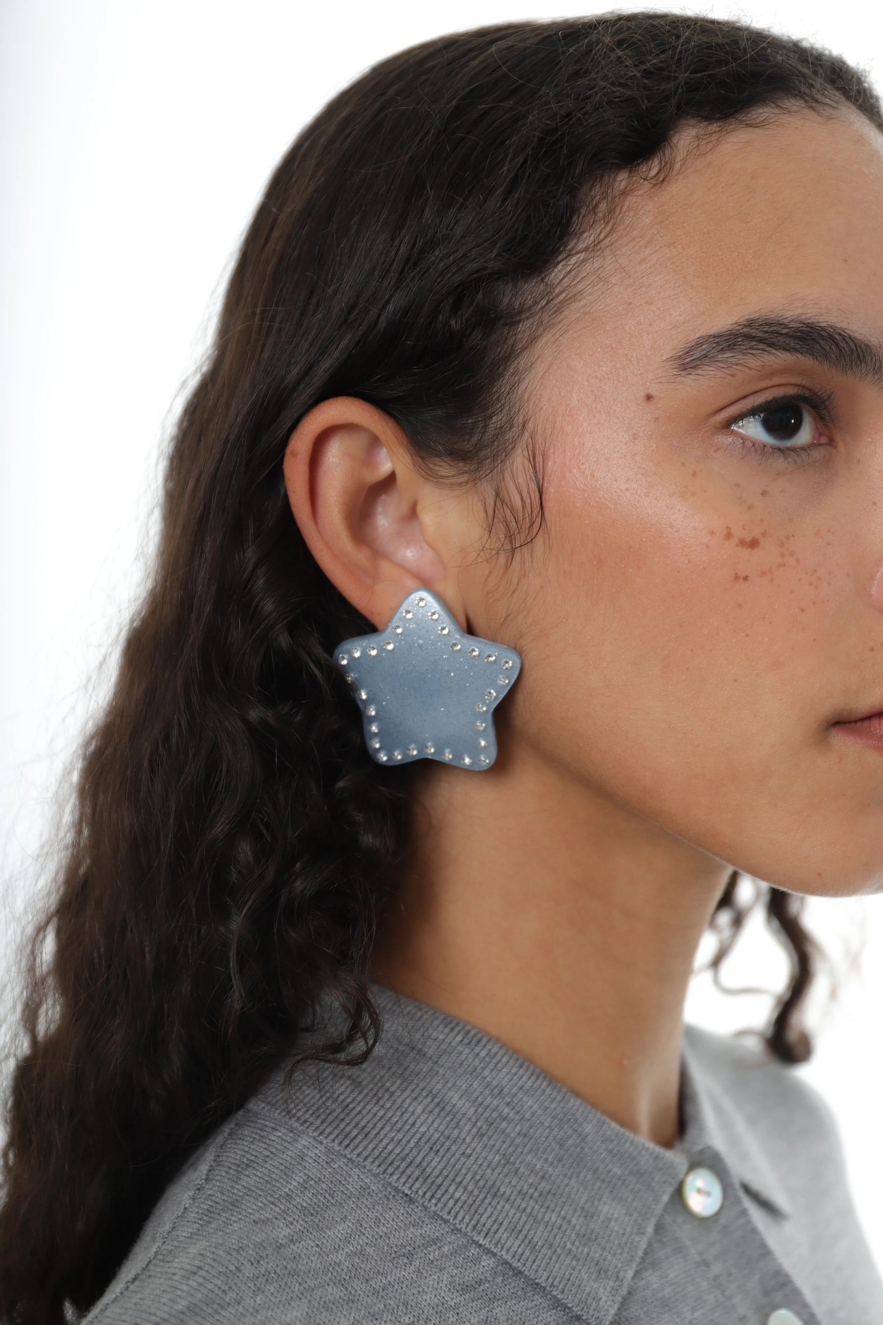 COSMO EARRINGS IN ICE BLUE