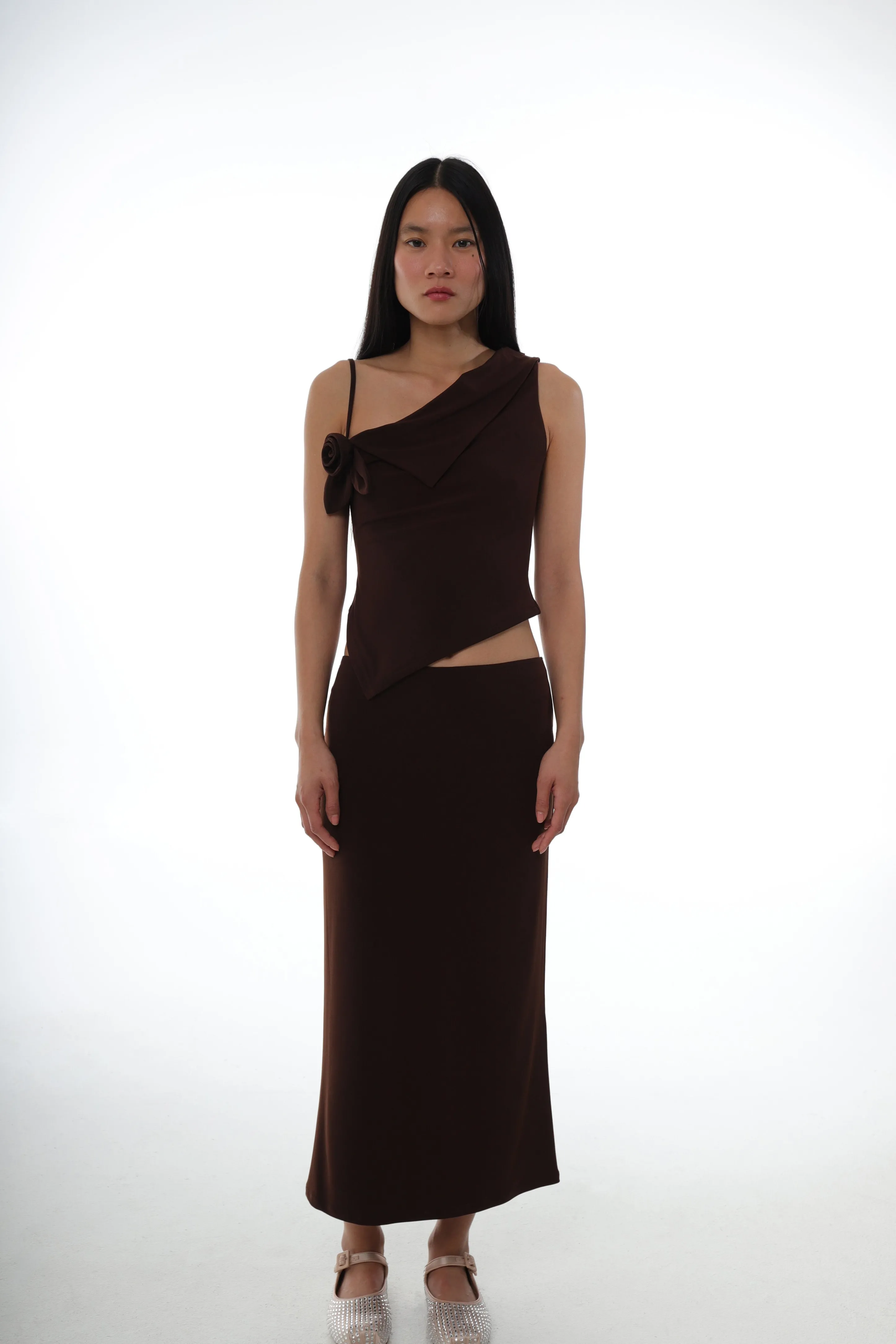 DORY TOP IN DARK BROWN