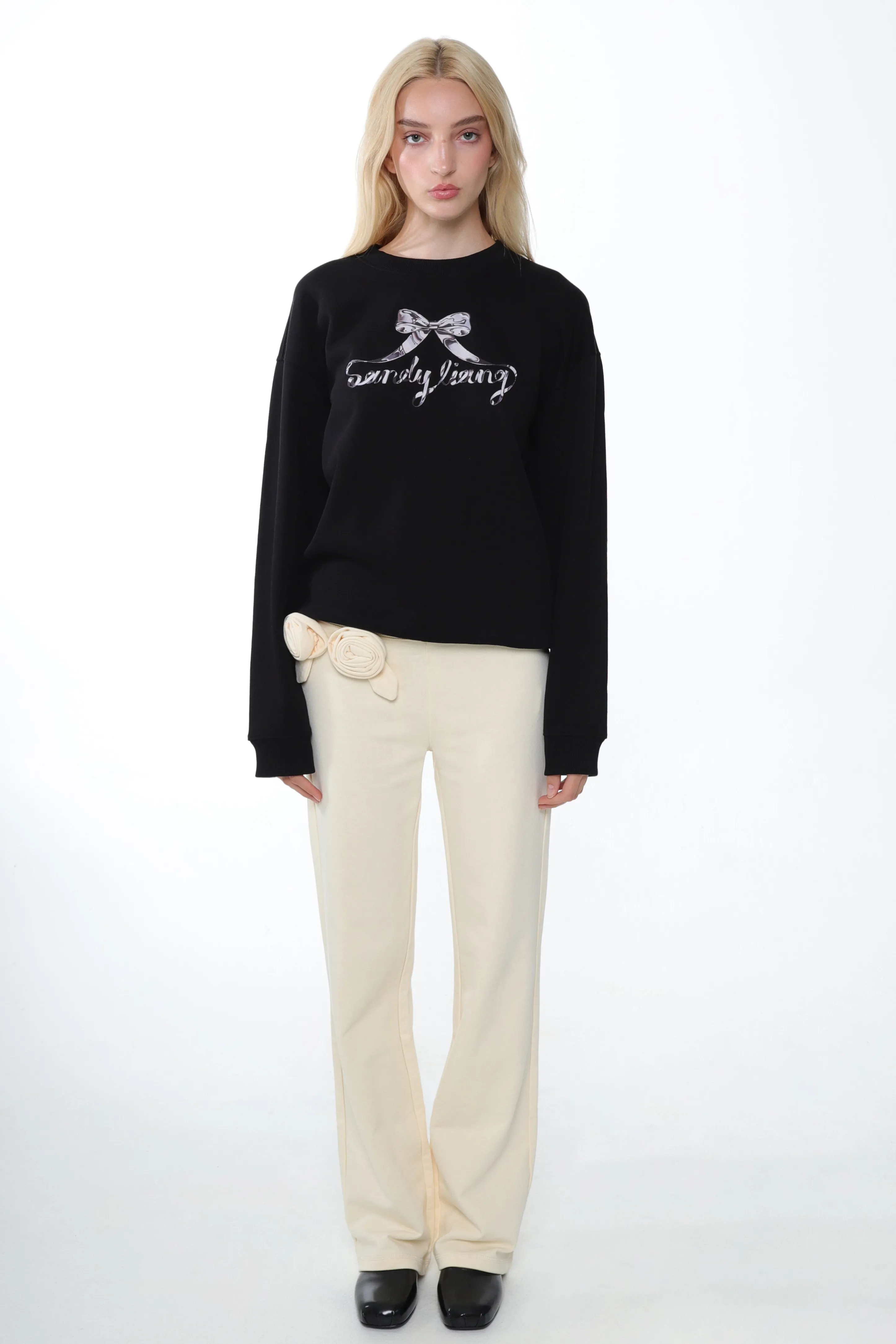 CHROME SWEATSHIRT IN BLACK