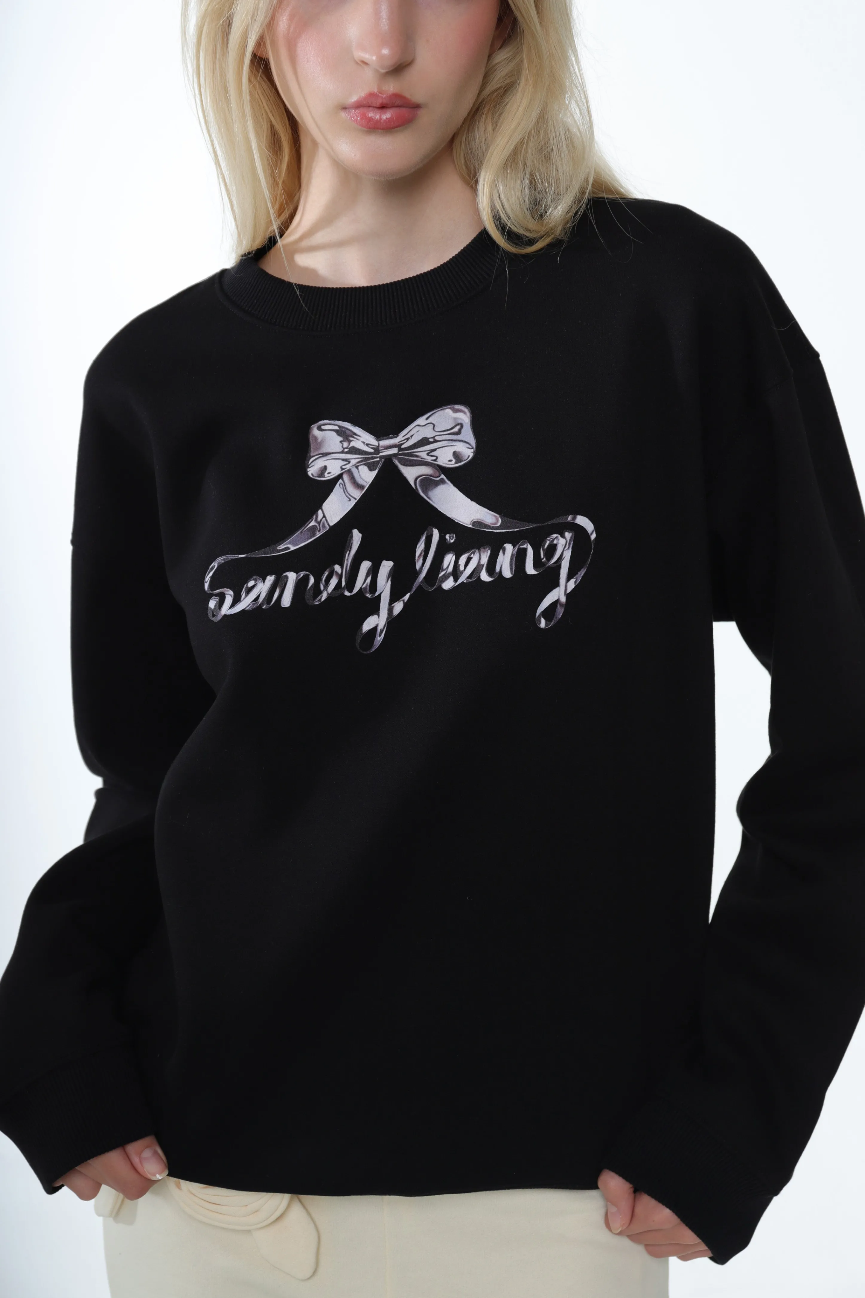 CHROME SWEATSHIRT IN BLACK