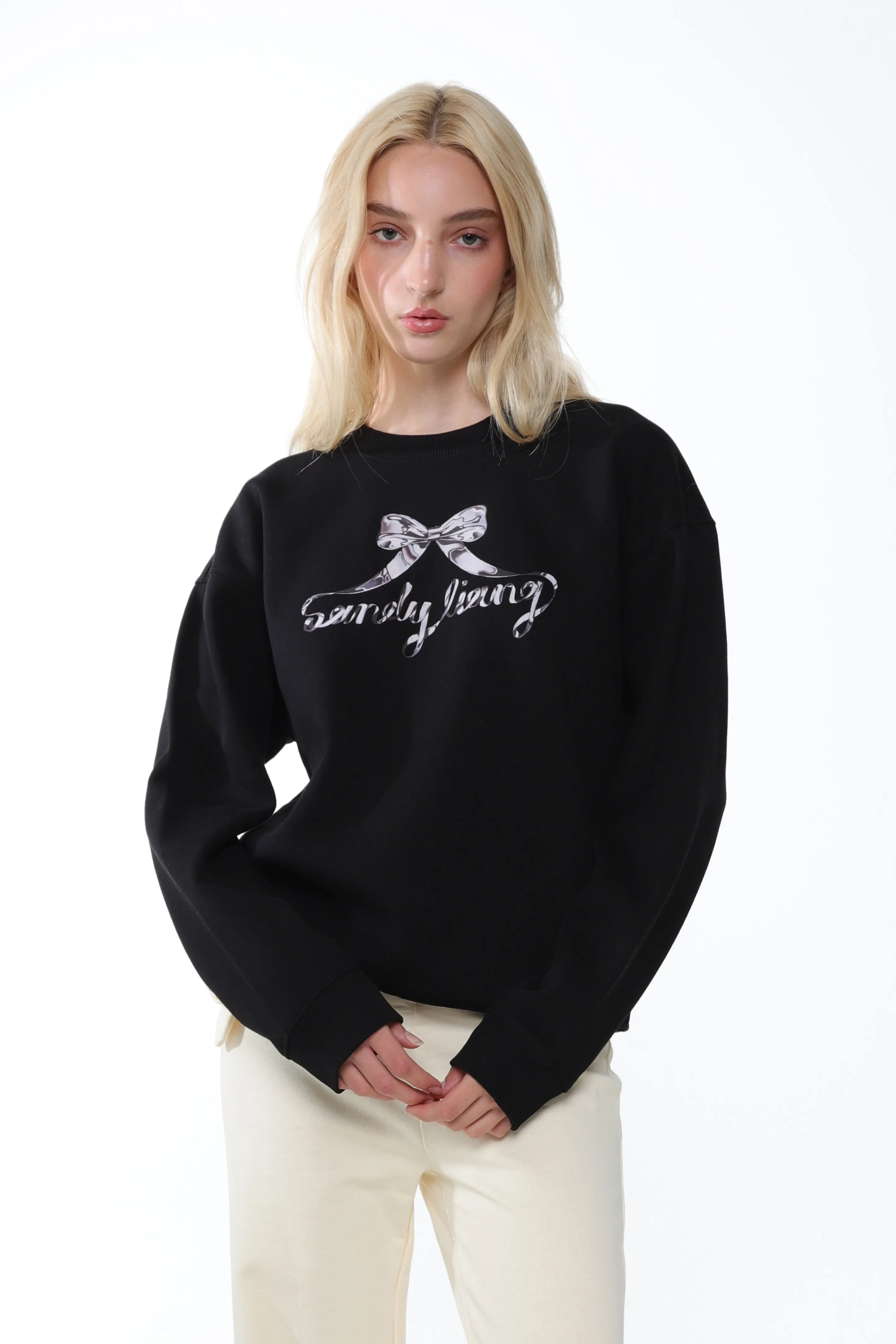 CHROME SWEATSHIRT IN BLACK