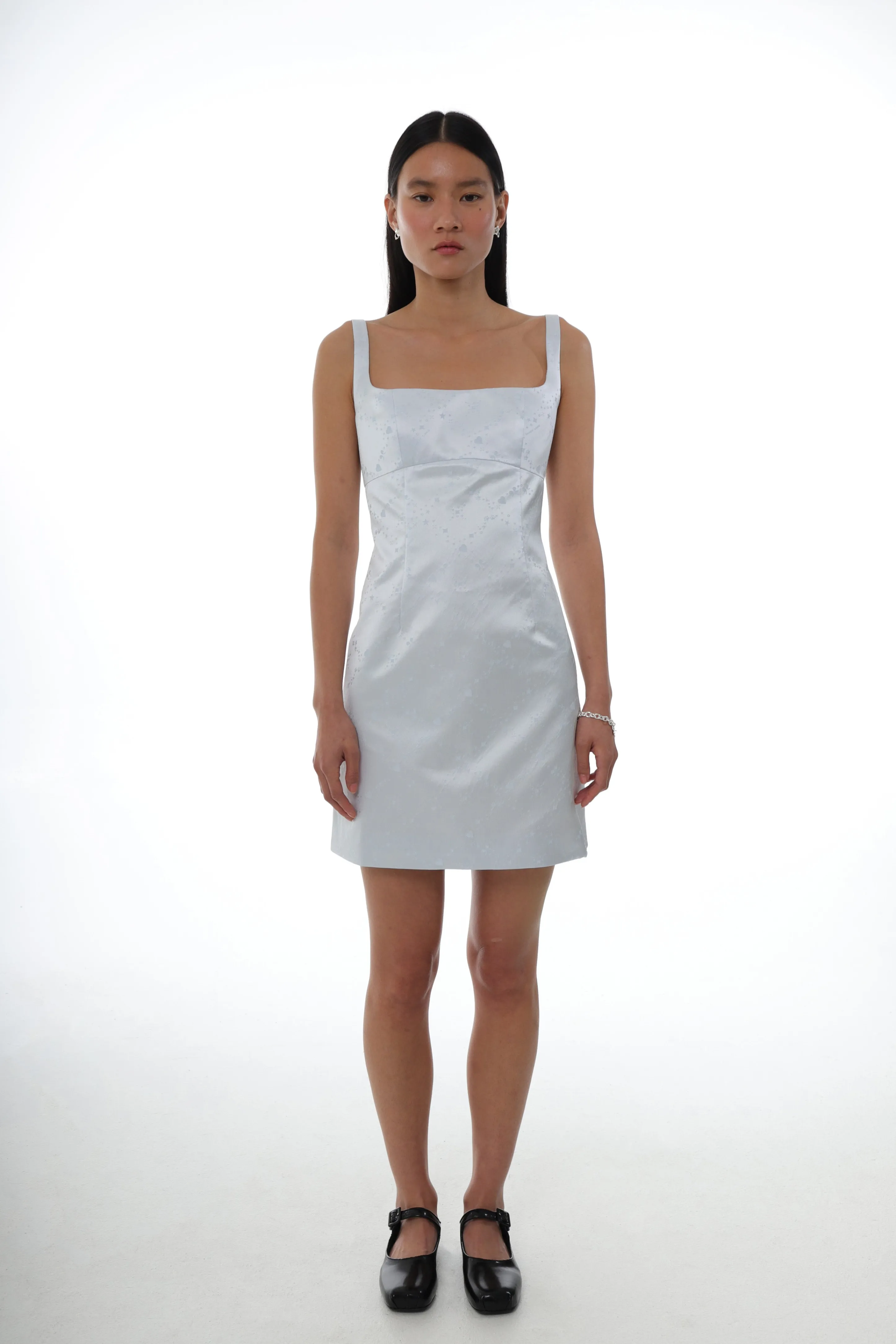 MELROSE DRESS IN ICE BLUE